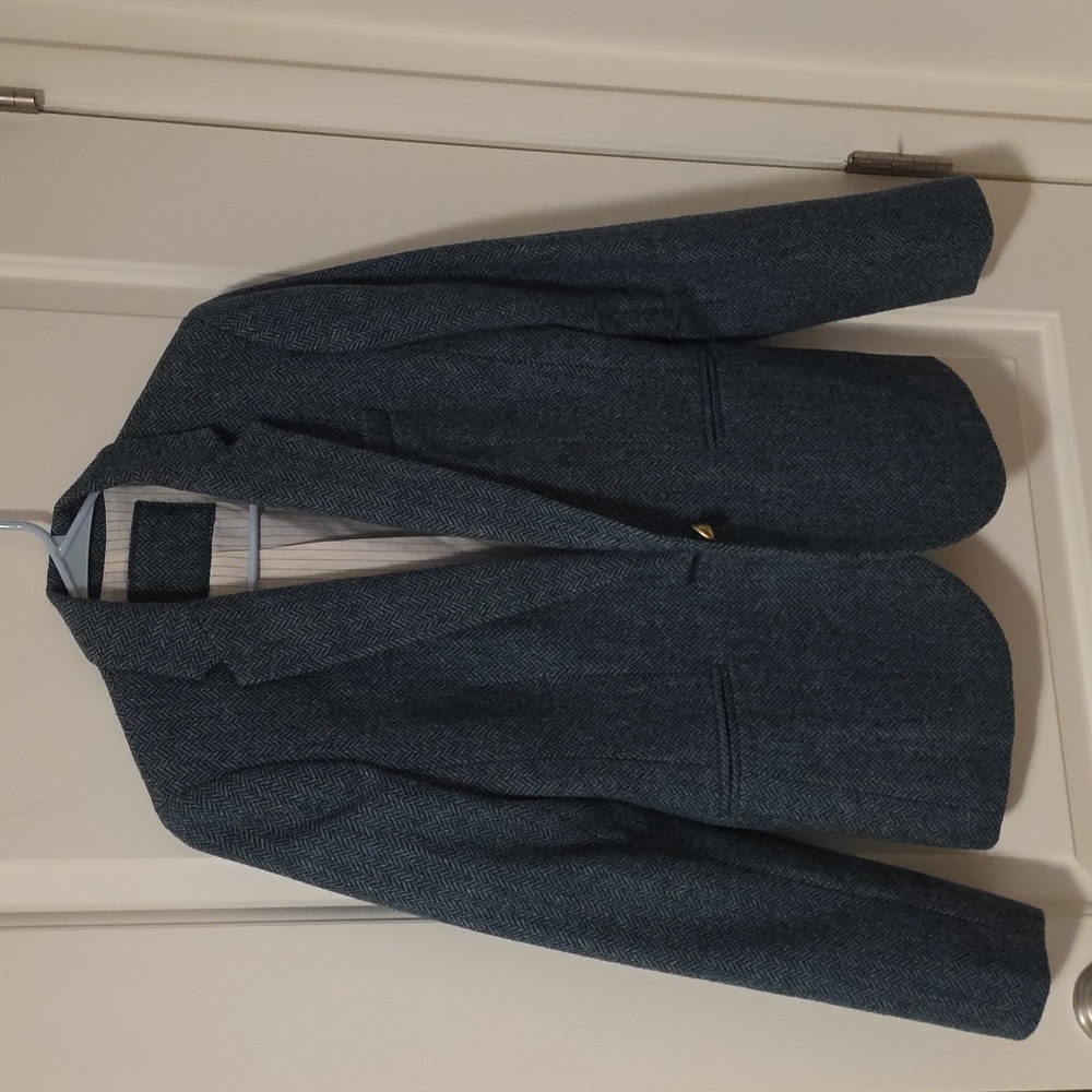 J. Crew Campbell Moon 100% Wool Herringbone Blazer 4-6